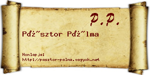 Pásztor Pálma névjegykártya